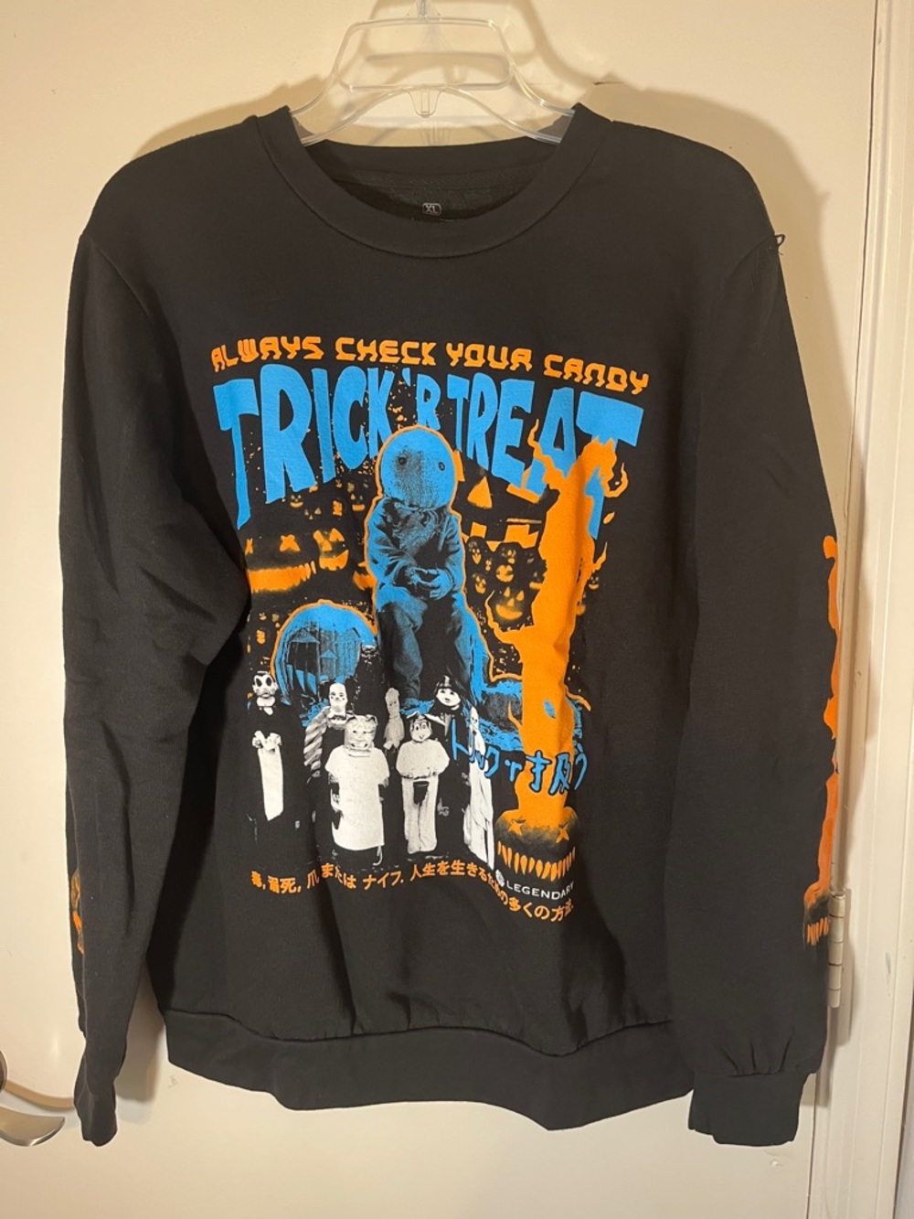 Trick or treat sweatshirt by Japanese Sam Tonal Designer.
